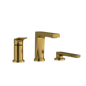 Ode 3-Piece Type P (Pressure Balance) Deck-Mount Tub Filler With Hand Shower - Brushed Gold | Model Number: OD16BG - Product Knockout