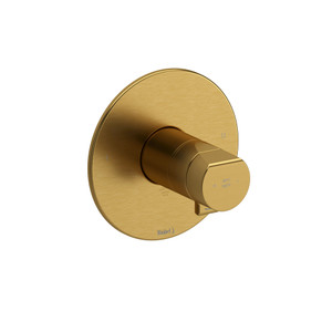 Parabola 2-Way No Share Type T/P (Thermostatic/Pressure Balance) Coaxial Complete Valve - Brushed Gold | Model Number: PB44BG - Product Knockout