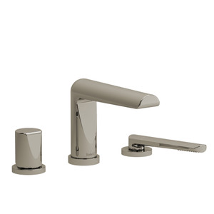 DISCONTINUED Parabola 3-Hole Deck Mount Tub Filler - Polished Nickel | Model Number: PB66PN-SPEX