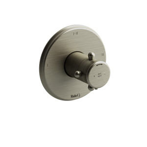 Provence 2-Way Type T/P (Thermostatic/Pressure Balance) Coaxial Complete Valve - Brushed Nickel with Cross Handles | Model Number: PR23+BN - Product Knockout