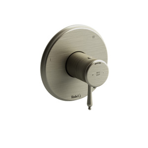DISCONTINUÉ Valve complète coaxiale à 3 voies non partagées de type T/P (thermostatique/pression équilibrée) - Nickel brossé | Numéro de modèle: PR47BN