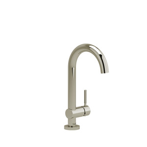 Riu Single Hole Bathroom Faucet - Polished Nickel with Knurled Lever Handles | Model Number: RU00KNPN-05 - Product Knockout