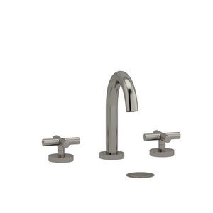 Riu 8 Inch Lavatory Faucet .5 GPM - Brushed Nickel with Cross Handles | Model Number: RU08+BN-05 - Product Knockout