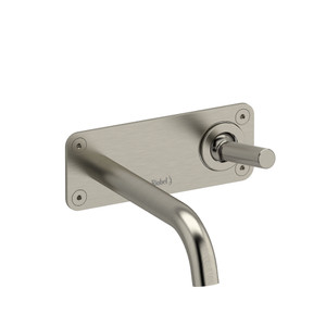 Riu Wall-Mount Bathroom Faucet - Brushed Nickel with Knurled Lever Handles | Model Number: RU11KNBN-05 - Product Knockout
