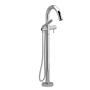 Riu 2-Way Type T (Thermostatic) Coaxial Floor-Mount Tub Filler With Hand Shower - Chrome | Model Number: RU39C - Product Knockout