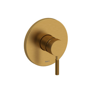 Riu Type P (Pressure Balance) Complete Valve - Brushed Gold with Knurled Lever Handles | Model Number: RUTM51KNBG - Product Knockout