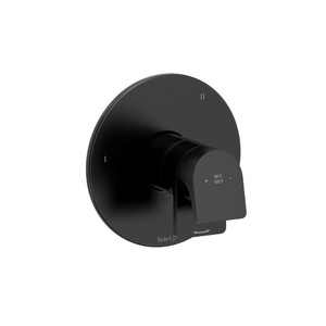 Ode 3-Way No Share Type T/P (Thermostatic/Pressure Balance) Coaxial Valve Trim - Black | Model Number: TOD47BK - Product Knockout