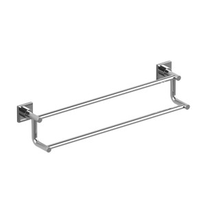 DISCONTINUED TQ Wall Mount Double 24" Towel Bar - Chrome | Model Number: TQ6C
