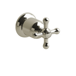 DISCONTINUED-Retro 1/2 Inch Volume Control Trim  - Polished Nickel with Cross Handles | Model Number: TRT20+PN - Product Knockout