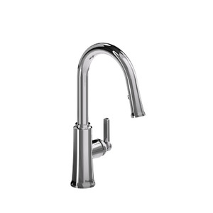 DISCONTINUED Trattoria™ Pull-Down Kitchen Faucet With C-Spout - Chrome | Model Number: TTRD101C-10