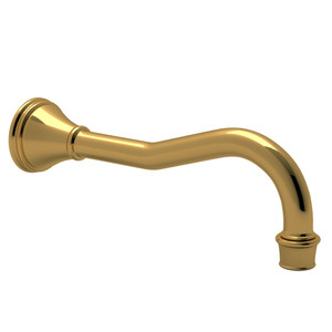 DISCONTINUED Georgian Era™ Wall Mount Tub Spout With Column Spout - Unlacquered Brass | Model Number: U.3787ULB