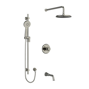 Ensemble de garniture de douche 1345 Momenti - Nickel poli avec poignées en croix  | Numéro de modèle: TKIT1345MMRDXPN - Produit épuisé