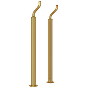 Pair of Floor Pillar Legs or Supply Unions - Unlacquered Brass | Model Number: U.6388ULB - Product Knockout