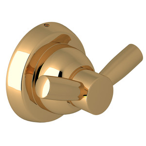 Holborn Wall Mount Double Robe Hook - Unlacquered Brass | Model Number: U.6422ULB - Product Knockout