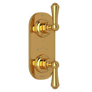 Georgian Era™ 1/2" Thermostatic Trim With Diverter - Unlacquered Brass | Model Number: U.8785LS-ULB/TO