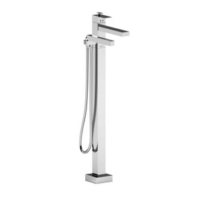 Kubik 2-Way Type T (Thermostatic) Coaxial Floor-Mount Tub Filler With Hand Shower - Chrome | Model Number: US39C-SPEX - Product Knockout