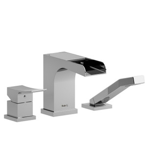Zendo 3-Piece Deck-Mount Tub Filler With Hand Shower Expansion PEX - Chrome | Model Number: ZOOP10C-EX - Product Knockout