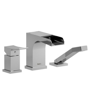 Zendo 3-Piece Type P (Pressure Balance) Deck-Mount Tub Filler With Hand Shower PEX - Chrome | Model Number: ZOOP16C-SPEX - Product Knockout