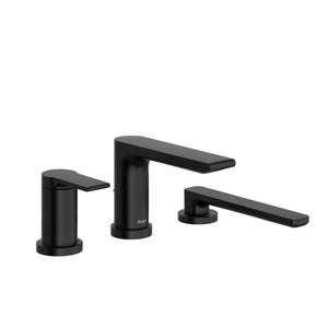 Fresk 3-Piece Type P (Pressure Balance) Deck-Mount Tub Filler With Hand Shower and PEX Connection - Black | Model Number: FR16BK-SPEX - Product Knockout