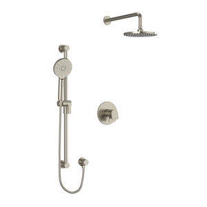 Ode Type T/P (Thermostatic/Pressure Balance) 1/2 Inch Coaxial 2-Way System With Hand Shower and Shower Head - Brushed Nickel | Model Number: KIT323ODBN - Product Knockout