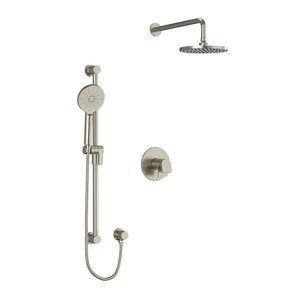 Ode Type T/P (Thermostatic/Pressure Balance) 1/2 Inch Coaxial 2-Way System With Hand Shower, Shower Head and PEX Connection - Brushed Nickel | Model Number: KIT323ODBN-SPEX - Product Knockout