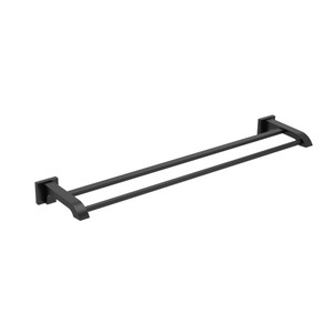 Zendo™ Double 24" Towel Bar - Black | Model Number: ZO6BK