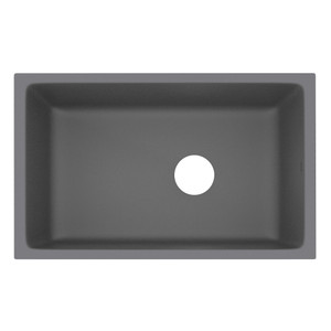 Allia Fireclay Single Bowl Undermount Kitchen Sink - Satin Grey | Model Number: 6307-04 - Product Knockout