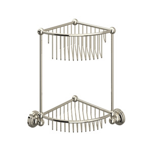 Two Tier Corner Basket - Polished Nickel | Model Number: U.6959PN