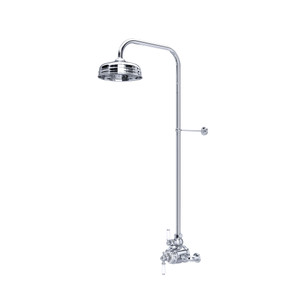 Edwardian™ 3/4" Exposed Wall Mount Thermostatic Shower System - Polished Chrome | Model Number: U.KIT2L-APC