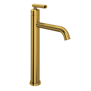 Apothecary Single Handle Tall Bathroom Faucet with Lever Handle - Unlacquered Brass | Model Number: AP02D1LMULB - Product Knockout