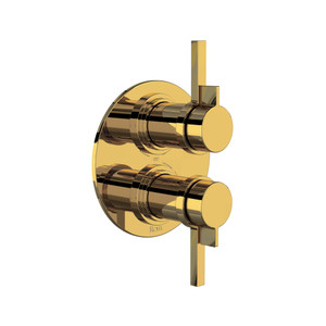 DISCONTINUED Lombardia™ 3/4" Therm & Pressure Balance Multi-Function System - Unlacquered Brass | Model Number: LB83W1LMULB