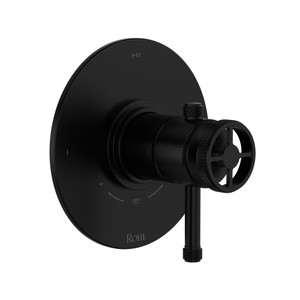 Campo 1/2 Inch Thermostatic & Pressure Balance Trim with 3 Functions (Shared) with Lever Handle - Matte Black | Model Number: TCP23W1ILMB - Product Knockout