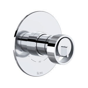 Eclissi 1/2 Inch Thermostatic & Pressure Balance Trim with 2 Functions (No Share) with Wheel Handle - Polished Chrome | Model Number: TEC44W1IWAPC - Product Knockout