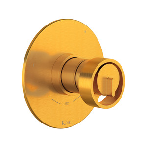 Eclissi 1/2 Inch Thermostatic & Pressure Balance Trim with 5 Functions (Shared) with Wheel Handle - Satin Gold | Model Number: TEC45W1IWSG - Product Knockout