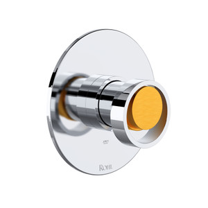 Eclissi 1/2 Inch Pressure Balance Trim with Wheel Handle - Polished Chrome-Satin Gold | Model Number: TEC51W1IWPCG - Product Knockout