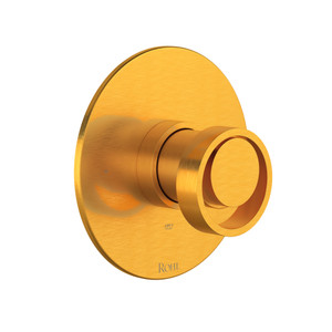 Eclissi 1/2 Inch Pressure Balance Trim with Wheel Handle - Satin Gold | Model Number: TEC51W1IWSG - Product Knockout