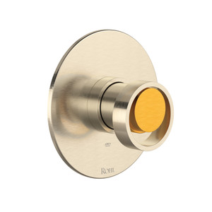 Garniture pour valve pression équilibrée de 1/2 po avec poignée​​​​​​​ à roue Eclissi - Nickel satiné-or satiné  | Numéro de modèle: TEC51W1IWSNG - Produit épuisé