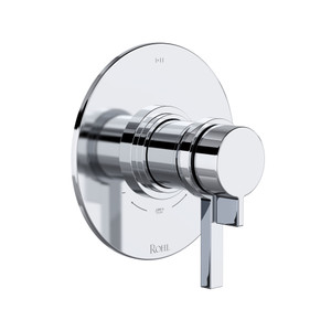 Lombardia 1/2 Inch Thermostatic & Pressure Balance Trim with 3 Functions (Shared) with Lever Handle - Polished Chrome | Model Number: TLB23W1LMAPC - Product Knockout