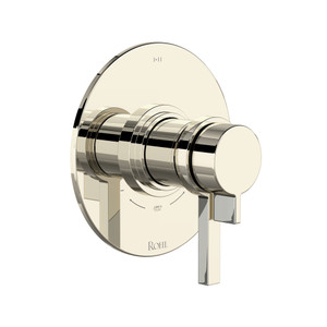 Lombardia 1/2 Inch Thermostatic & Pressure Balance Trim with 3 Functions (Shared) with Lever Handle - Polished Nickel | Model Number: TLB23W1LMPN - Product Knockout