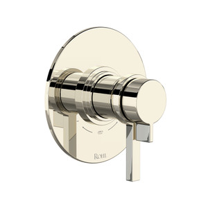 Lombardia 1/2 Inch Thermostatic & Pressure Balance Trim with 2 Functions (No Share) with Lever Handle - Polished Nickel | Model Number: TLB44W1LMPN - Product Knockout
