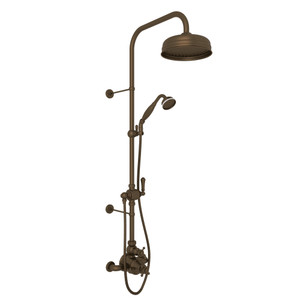 Georgian Era Thermostatic Shower Package - English Bronze with Cross Handle | Model Number: U.KIT61NX-EB - Product Knockout