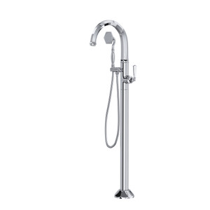 Palladian Single Hole Floor Mount Tub Filler Trim - Polished Chrome | Model Number: TPN06HF1LMAPC - Product Knockout