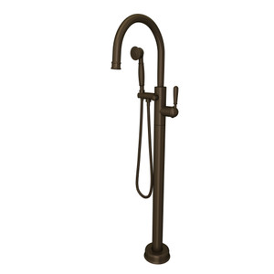 Traditional Single Hole Floor Mount Tub Filler Trim - Tuscan Brass | Model Number: TTD06HF1LMTCB
