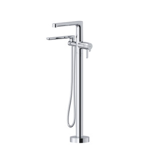Nibi™ Thermostatic Single  Hole Floor Mount Tub Filler Trim - Chrome | Model Number: TNB39C
