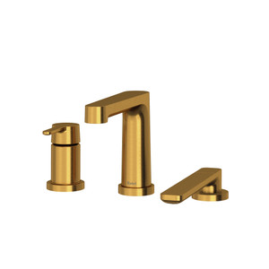 DISCONTINUED Nibi 3-Piece Type P (Pressure Balance) Deck-Mount Tub Filler With Handshower - Brushed Gold | Model Number: NB16BG