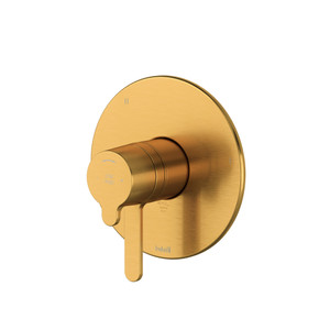 DISCONTINUED Nibi 3-Way Type T/P (Thermostatic/Pressure Balance) Coaxial Complete Valve - Brushed Gold | Model Number: NB45BG