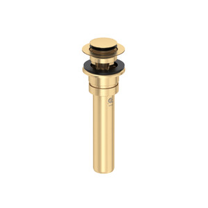 Push Drain With Overflow - Satin English Gold | Model Number: U.0127DOFSEG - Product Knockout