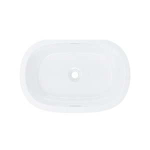 Barcelona 22" x 15" Undermount Oval Lavatory Sink - Standard White (Gloss) | Model Number: UB-BAR-56-IO