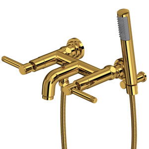 Campo™ Exposed Wall Mount Tub Filler - Unlacquered Brass | Model Number: A3302ILULB