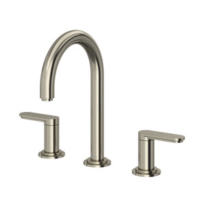 Arca Widespread Bathroom Faucet With C-Spout - Brushed Nickel | Model Number: AARD08BN - Product Knockout
